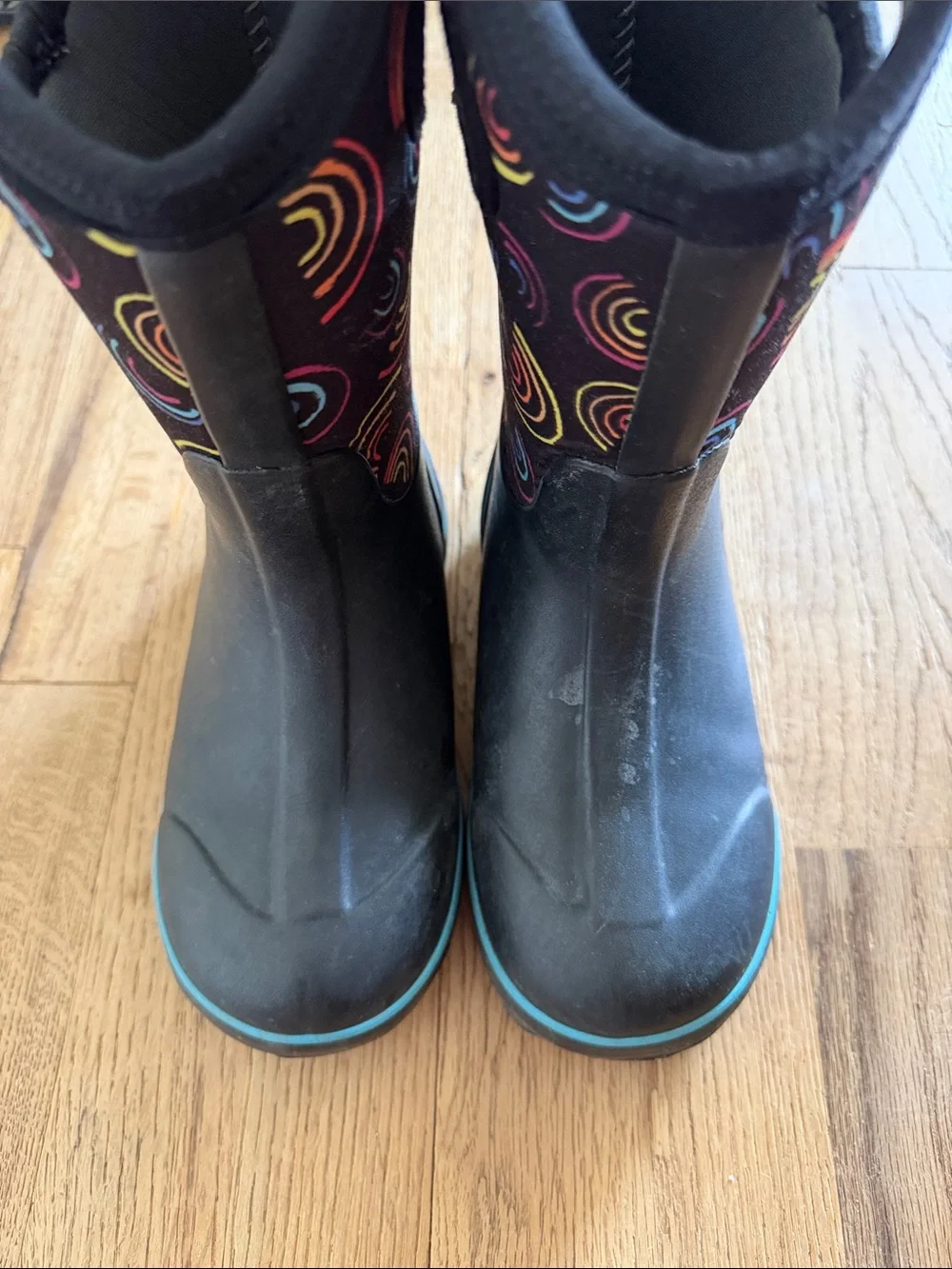 Bogs Kids Classic II Wild Rainbows Waterproof Insulated Boots Black Size 1